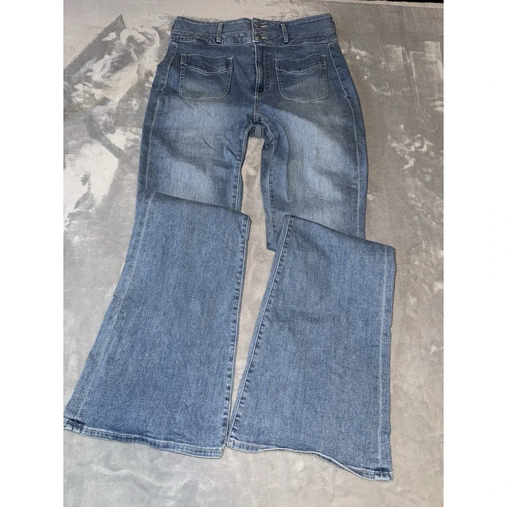 VERONICA BEARD Beverly Sz 30 High Rise Skinny Flare Jeans Silver Surfer Boho‎